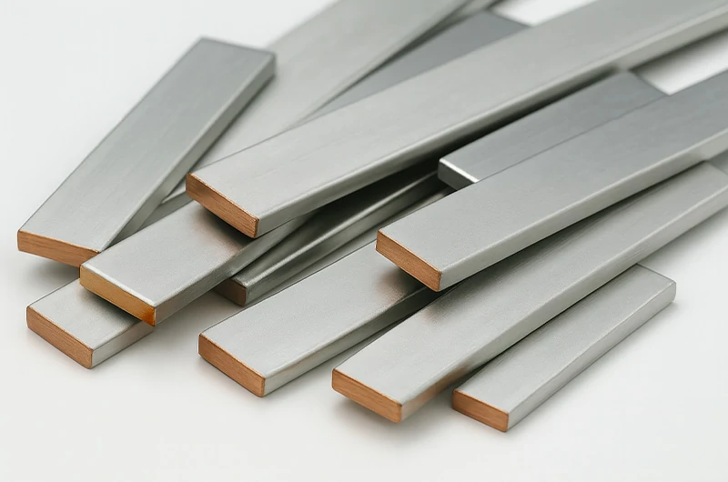 Tin-plated copper bus bars with up to 8-micron coating