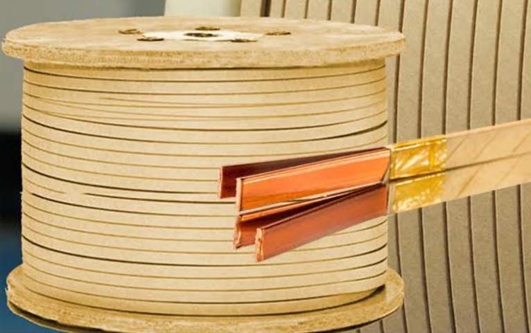 Paper-insulated copper conductor (PICC) wound on a drum