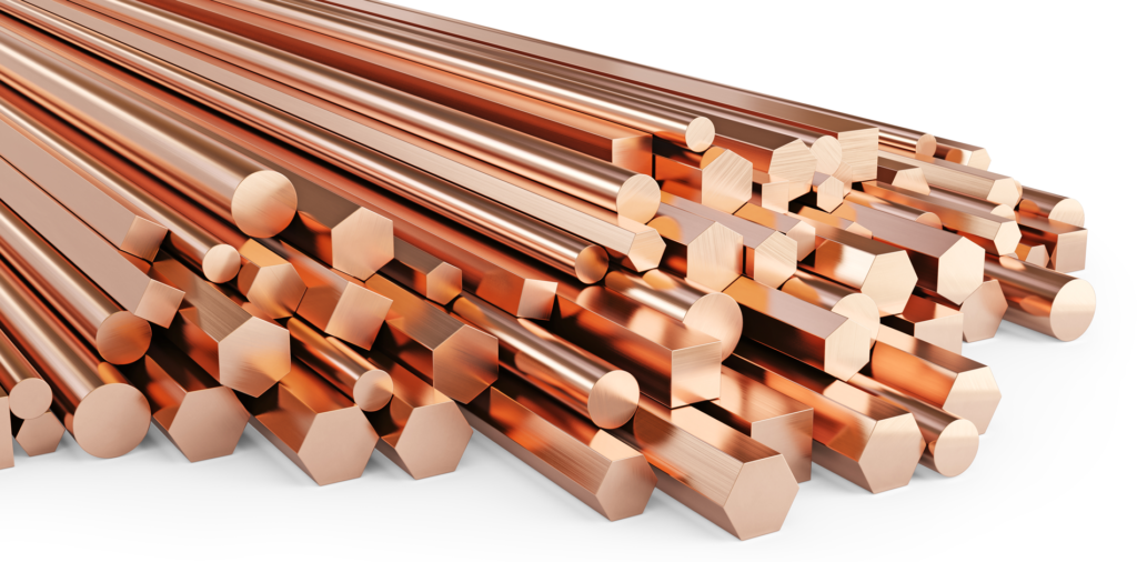 Hexagon copper bars