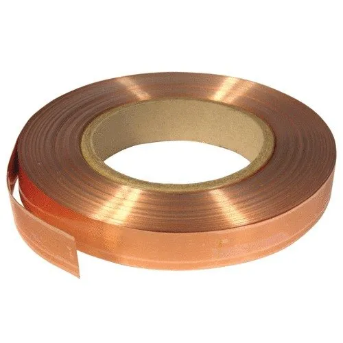 Bare copper strips